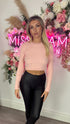Sadie Pink Soft Cable Knit Jumper